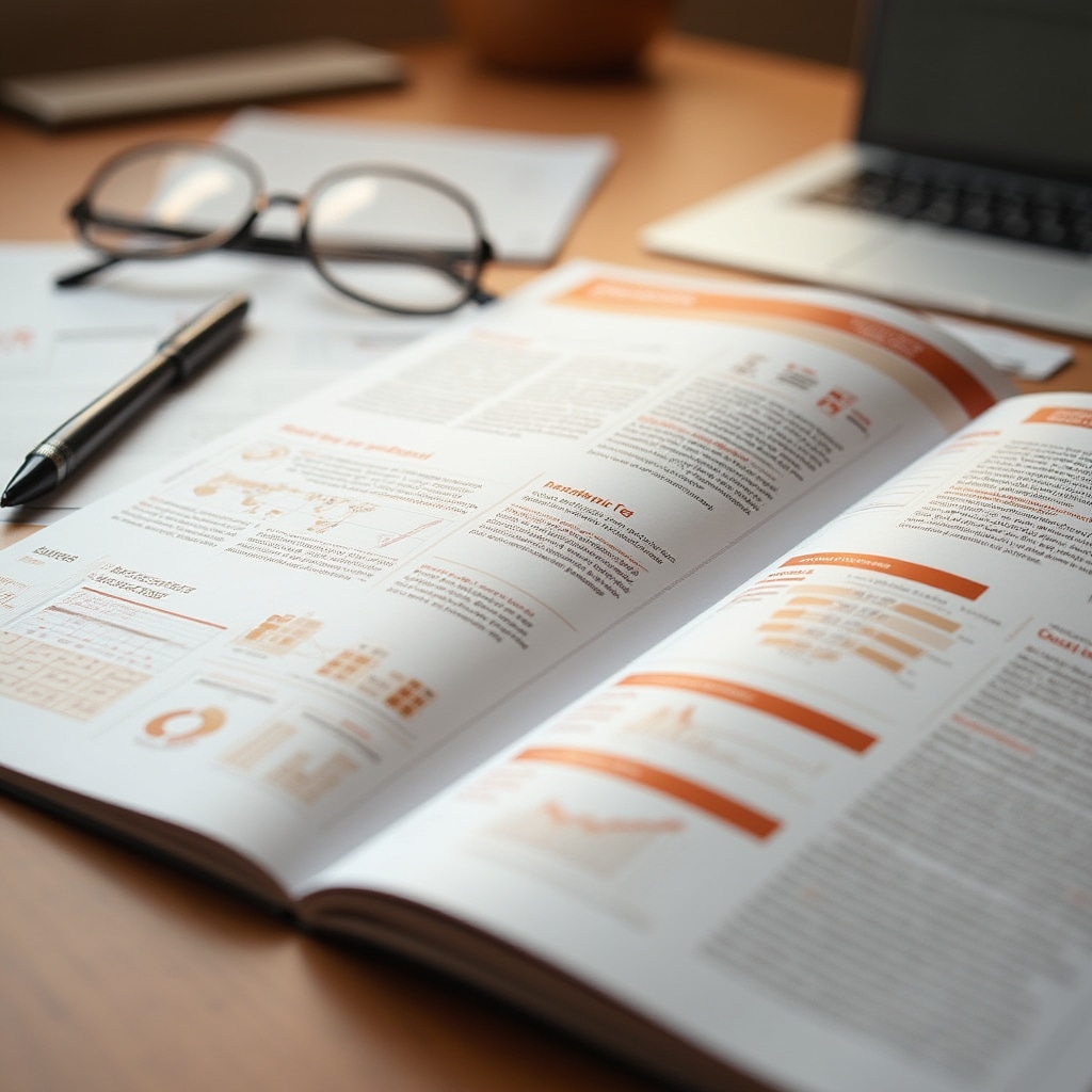 Professional quarterly report document layout